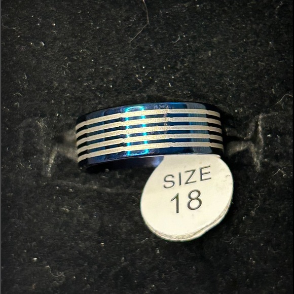 BN Stainless Steel Blue/Silver Ring
Size 18 - Picture 2 of 2